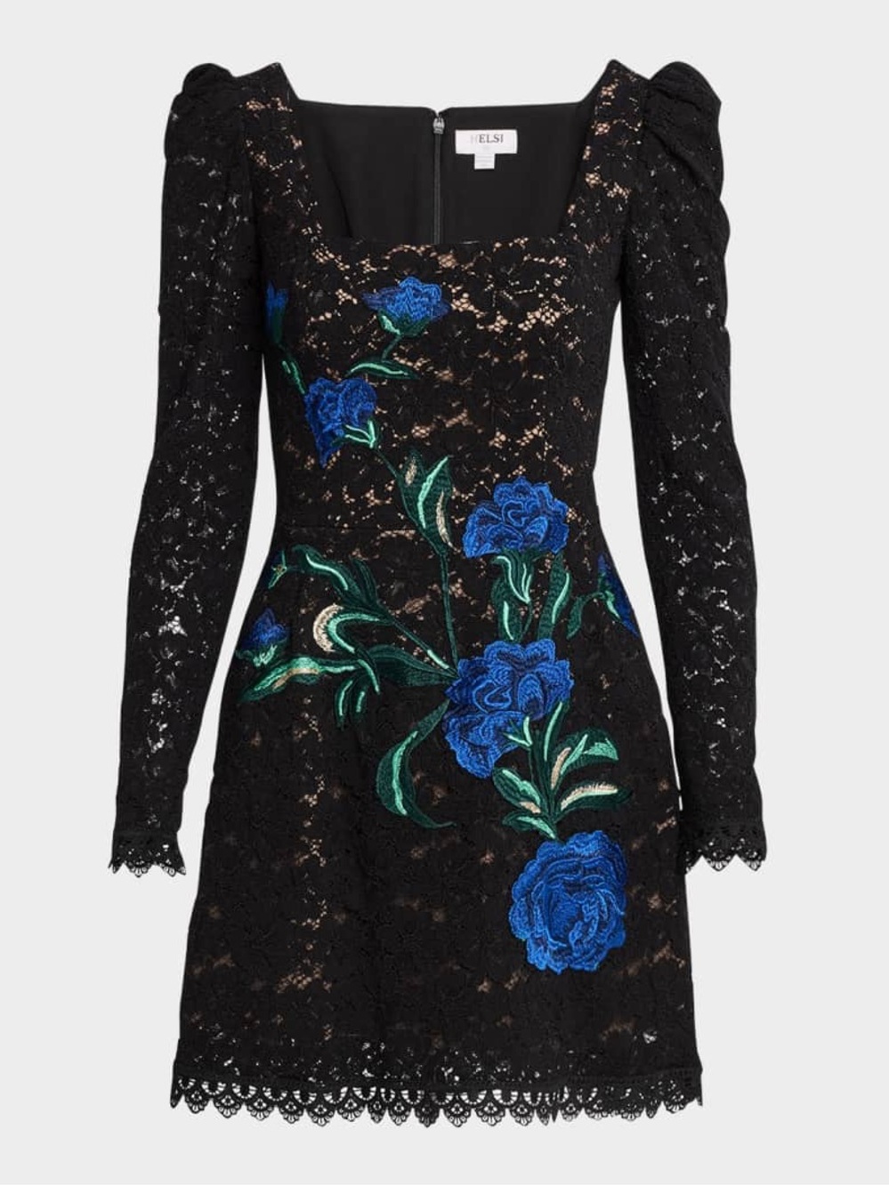 Helsi Sam Long-Sleeve Embroidered Lace Mini Dress